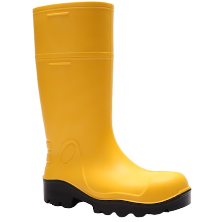 Rdi Footwear Polyurethane Puresafe Steel Toe Boots, Yellow/Black, 7 PR FW 5129